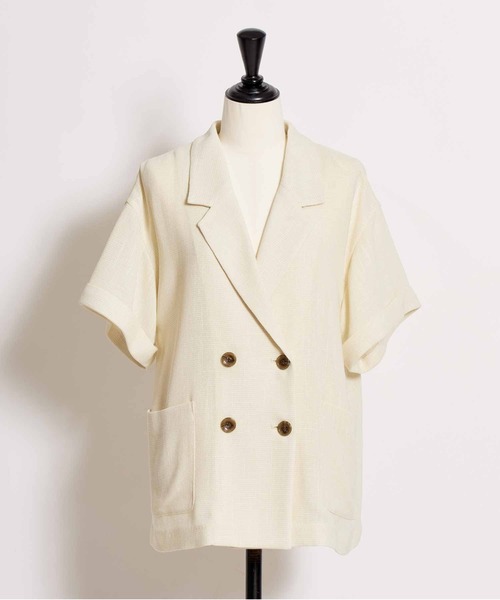 NOELA（ノエラ）の「カラミツイーディーハーフジャケット（テーラードジャケット・レディース・ブラック/オフホワイト・フリー）」の15枚目の写真