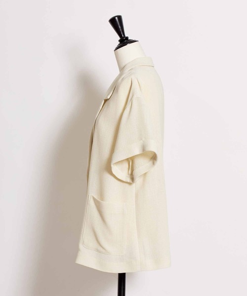 NOELA（ノエラ）の「カラミツイーディーハーフジャケット（テーラードジャケット・レディース・ブラック/オフホワイト・フリー）」の16枚目の写真