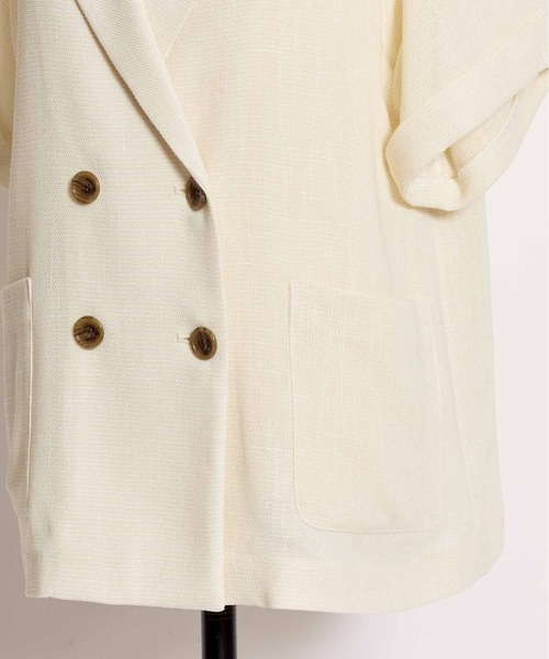 NOELA（ノエラ）の「カラミツイーディーハーフジャケット（テーラードジャケット・レディース・ブラック/オフホワイト・フリー）」の18枚目の写真