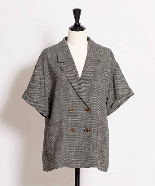 NOELA（ノエラ）の「カラミツイーディーハーフジャケット（テーラードジャケット・レディース・ブラック/オフホワイト・フリー）」の19枚目の写真