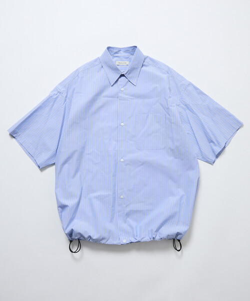 FREAK'S STORE（フリークスストア）の「限定展開 ワイドシルエット スピンドル レギュラーカラー ショートスリーブ シャツ / ヘムコード（シャツ/ブラウス・メンズ・ベージュ/ブルー系その他/ホワイト/ブラウン/オフホワイト/チャコールグレー/ブラック/ブラウン系その他/サックスブルー・SMALL/MEDIUM/LARGE）」の9枚目の写真