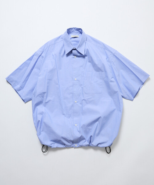 FREAK'S STORE（フリークスストア）の「限定展開 ワイドシルエット スピンドル レギュラーカラー ショートスリーブ シャツ / ヘムコード（シャツ/ブラウス・メンズ・ベージュ/ブルー系その他/ホワイト/ブラウン/オフホワイト/チャコールグレー/ブラック/ブラウン系その他/サックスブルー・SMALL/MEDIUM/LARGE）」の10枚目の写真