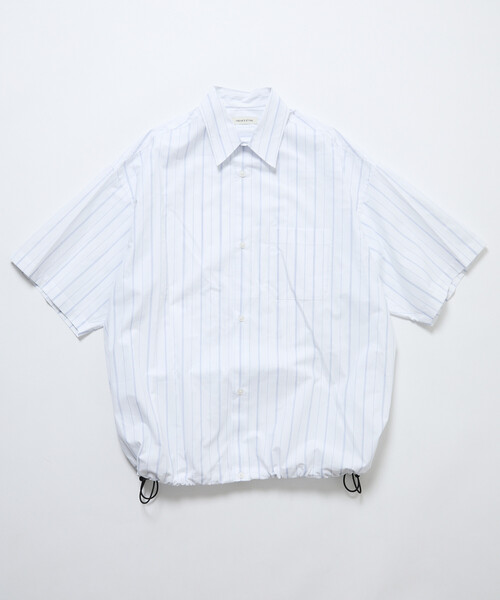 FREAK'S STORE（フリークスストア）の「限定展開 ワイドシルエット スピンドル レギュラーカラー ショートスリーブ シャツ / ヘムコード（シャツ/ブラウス・メンズ・ベージュ/ブルー系その他/ホワイト/ブラウン/オフホワイト/チャコールグレー/ブラック/ブラウン系その他/サックスブルー・SMALL/MEDIUM/LARGE）」の17枚目の写真