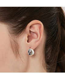 hollow form stud earring