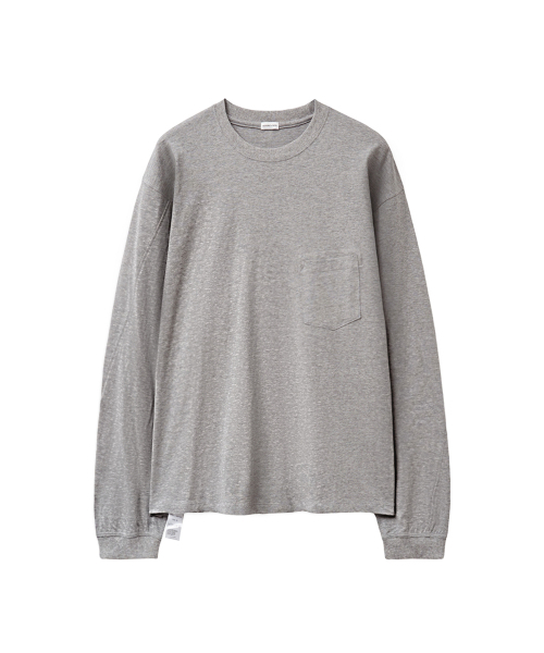 YOUCHE PRET A PORTER(ユッシュプレタポルテ)の「SQ SLANT LONG SLEEVE TEE Heather Gray(Tシャツ/カットソー・メンズ・その他・MEDIUM/LARGE)」の1枚目の写真