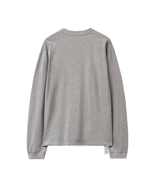 YOUCHE PRET A PORTER(ユッシュプレタポルテ)の「SQ SLANT LONG SLEEVE TEE Heather Gray(Tシャツ/カットソー・メンズ・その他・MEDIUM/LARGE)」の2枚目の写真