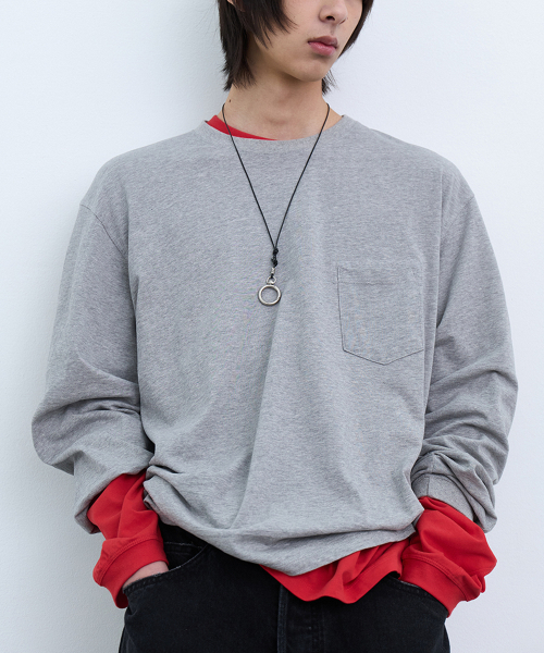 YOUCHE PRET A PORTER(ユッシュプレタポルテ)の「SQ SLANT LONG SLEEVE TEE Heather Gray(Tシャツ/カットソー・メンズ・その他・MEDIUM/LARGE)」の3枚目の写真