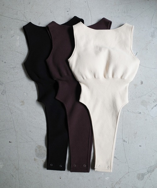 セール】BACK OPEN KNIT BODYSUITS（ニット/セーター）｜CLANE（クラネ