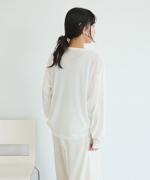 CRAFT STANDARD BOUTIQUE(クラフトスタンダードブティック)の「フラワープリントシアーロンTee(Tシャツ/カットソー・レディース・ブルー/レッド・FREE)」の21枚目の写真