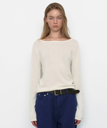 Cashmere Boat neck Knit [Ivory]