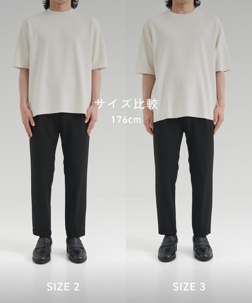 UNITED TOKYO(ユナイテッドトウキョウ)の「【実店舗月間売上NO1】18G サーブルストレッチクルーネックニットTEE |接触冷感/通気性/毛玉防止/洗える/ 抗菌防臭/春服/オフィスカジュアル/通勤/インナー(ニット/セーター・メンズ・ネイビー/ベージュ/オフホワイト/ブラック/ダークグレー/ライトグレー・2/1/3)」の22枚目の写真