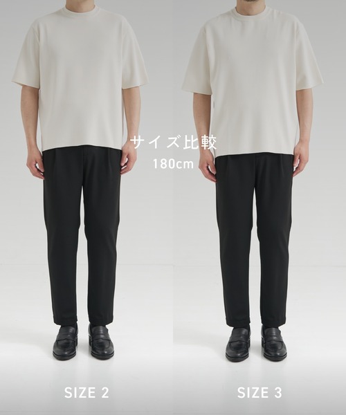 UNITED TOKYO(ユナイテッドトウキョウ)の「【実店舗月間売上NO1】18G サーブルストレッチクルーネックニットTEE |接触冷感/通気性/毛玉防止/洗える/ 抗菌防臭/春服/オフィスカジュアル/通勤/インナー(ニット/セーター・メンズ・ネイビー/ベージュ/オフホワイト/ブラック/ダークグレー/ライトグレー・2/1/3)」の21枚目の写真