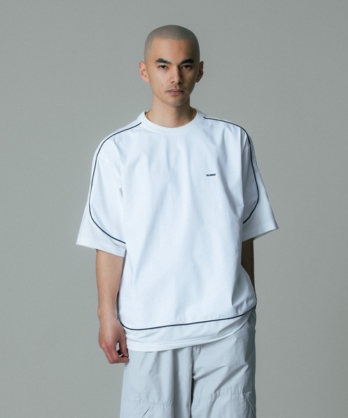 XLARGE(エクストララージ)の「PIPING S/S TOP(Tシャツ/カットソー・メンズ・ブラック/ベージュ/ホワイト・S/M/L/XL)」の2枚目の写真