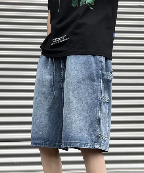 link lot（リンクロット）の「ペインターデザインハーフデニムパンツ（デニムパンツ・メンズ・サックスブルー/ブルー・L/M）」の6枚目の写真
