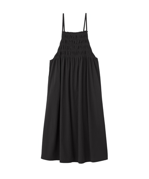CRAFT STANDARD BOUTIQUE(クラフトスタンダードブティック)の「撥水 ギャザーデザインキャミワンピース(ワンピース・レディース・ブラック/ライトブラウン・FREE)」の16枚目の写真