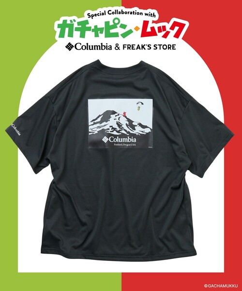 Columbia(コロンビア)の「限定展開 ガチャピン・ムック×Columbia×FREAK'S STORE 別注 インペリアルパーク マウンテンモチーフ バックプリント Tシャツ(Tシャツ/カットソー・メンズ・ホワイト/ブラック/ベージュ/チャコールグレー・X-LARGE/LARGE/MEDIUM/SMALL)」の6枚目の写真