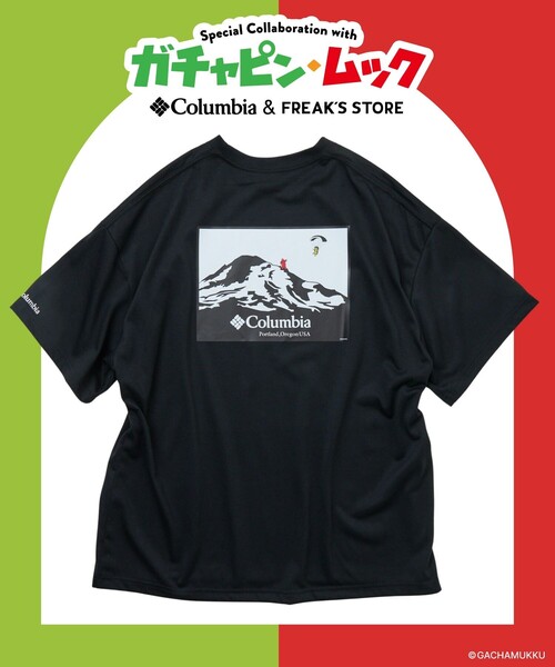 Columbia(コロンビア)の「限定展開 ガチャピン・ムック×Columbia×FREAK'S STORE 別注 インペリアルパーク マウンテンモチーフ バックプリント Tシャツ(Tシャツ/カットソー・メンズ・ホワイト/ブラック/ベージュ/チャコールグレー・X-LARGE/LARGE/MEDIUM/SMALL)」の7枚目の写真