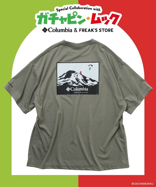 Columbia(コロンビア)の「限定展開 ガチャピン・ムック×Columbia×FREAK'S STORE 別注 インペリアルパーク マウンテンモチーフ バックプリント Tシャツ(Tシャツ/カットソー・メンズ・ホワイト/ブラック/ベージュ/チャコールグレー・X-LARGE/LARGE/MEDIUM/SMALL)」の8枚目の写真