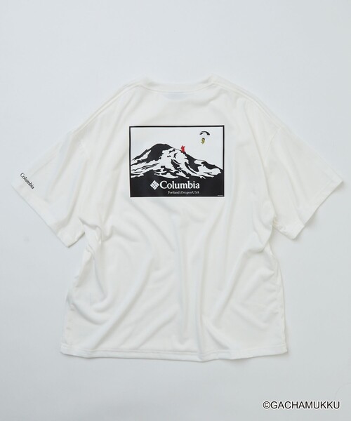Columbia(コロンビア)の「限定展開 ガチャピン・ムック×Columbia×FREAK'S STORE 別注 インペリアルパーク マウンテンモチーフ バックプリント Tシャツ(Tシャツ/カットソー・メンズ・ホワイト/ブラック/ベージュ/チャコールグレー・X-LARGE/LARGE/MEDIUM/SMALL)」の9枚目の写真