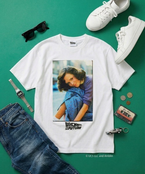 StPT(エスティーピーティー)の「『バック・トゥ・ザ・フューチャー』BACK TO THE FUTURE "Young Lorraine"" T-Shirt" 半袖プリントTシャツ ビックシルエット ピグメント加工 ヴィンテージライク(Tシャツ/カットソー・メンズ・チャコール/ホワイト・LARGE/X-LARGE/MEDIUM)」の5枚目の写真