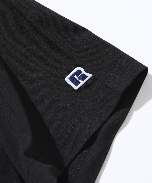 Russell Athletic(ラッセルアスレティック)の「限定展開 RUSSELL ATHLETIC×FREAK'S STORE ラッセル アスレチック 別注 ビッグシルエット ワンポイントロゴ 配色ヘンリーネック Tシャツ(Tシャツ/カットソー・メンズ・ネイビー/ホワイト/チャコールグレー/ブラック・SMALL/LARGE/MEDIUM)」の11枚目の写真