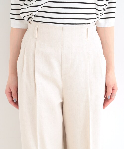 SHOO・LA・RUE（シューラルー）の「【2点セット/S-LL】迷わず着られる 麻調ビスチェ＋ワイドパンツセット（セットアップ・レディース・ダークブラウン/ブラック/ライトベージュ・01/02/03/04）」の18枚目の写真