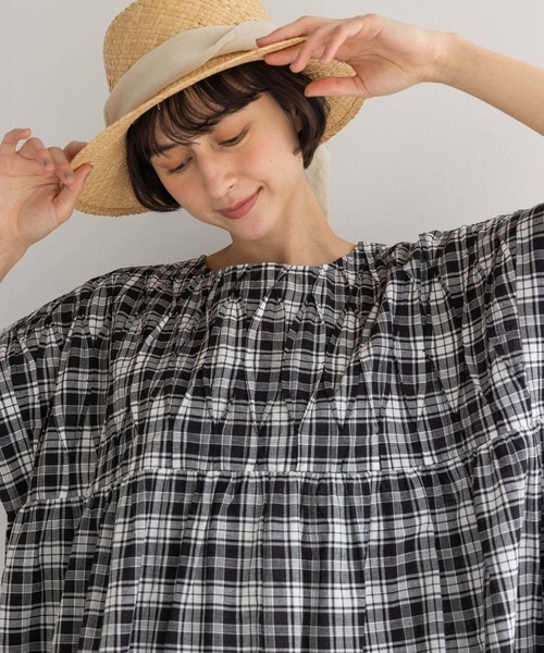 studio CLIP(スタディオクリップ)の「《natural by clip》チェックハンドタックワンピース(ワンピース・レディース・オレンジ系その他/ブラック系その他/グリーン系その他・FREE)」の20枚目の写真