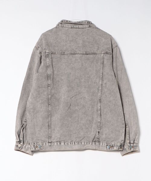 VIBGYOR(ヴィブジョー)の「クラッシュ加工ブリーチブラックデニムGジャン/ジャケット(NEZ)(デニムジャケット・メンズ・ブラック・FREE)」の10枚目の写真