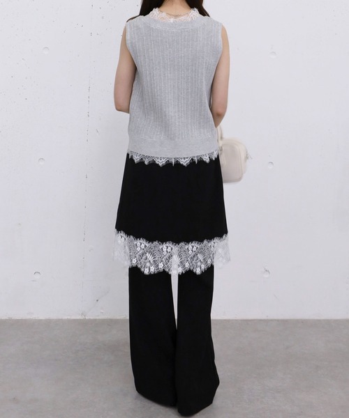 archives（アルシーヴ）の「レースヘムミディＳＫ×イージーＰＴ　ＳＥＴ（その他パンツ・レディース・ブラック/グレー・MEDIUM）」の22枚目の写真