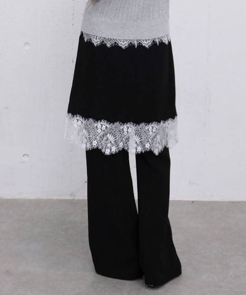 archives（アルシーヴ）の「レースヘムミディＳＫ×イージーＰＴ　ＳＥＴ（その他パンツ・レディース・ブラック/グレー・MEDIUM）」の17枚目の写真