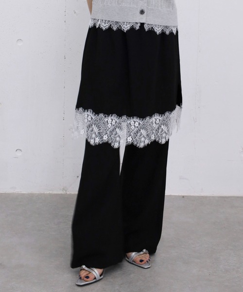 archives（アルシーヴ）の「レースヘムミディＳＫ×イージーＰＴ　ＳＥＴ（その他パンツ・レディース・ブラック/グレー・MEDIUM）」の15枚目の写真