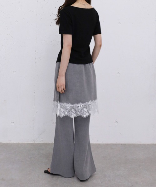 archives（アルシーヴ）の「レースヘムミディＳＫ×イージーＰＴ　ＳＥＴ（その他パンツ・レディース・ブラック/グレー・MEDIUM）」の13枚目の写真