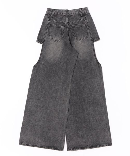 ANAP(アナップ)の「レイヤード風 デニムパンツ(デニムパンツ・レディース・ブルー/ブラック・M/S)」の9枚目の写真