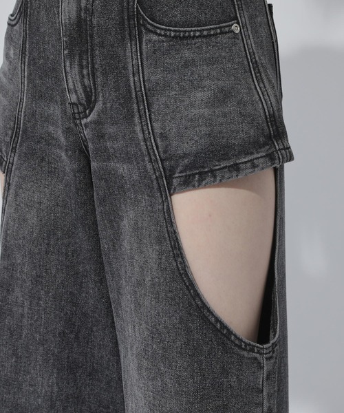 ANAP(アナップ)の「レイヤード風 デニムパンツ(デニムパンツ・レディース・ブルー/ブラック・M/S)」の6枚目の写真
