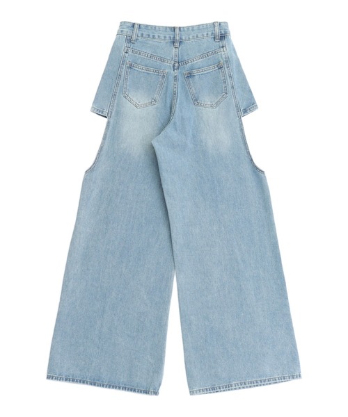ANAP(アナップ)の「レイヤード風 デニムパンツ(デニムパンツ・レディース・ブルー/ブラック・M/S)」の19枚目の写真