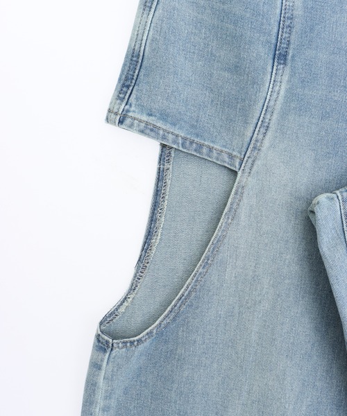 ANAP(アナップ)の「レイヤード風 デニムパンツ(デニムパンツ・レディース・ブルー/ブラック・M/S)」の10枚目の写真