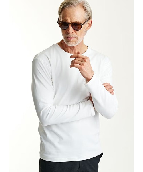 1 piu 1 uguale 3(ウノピゥウノウグァーレトレ)の「L/S CREW-NECK(Tシャツ/カットソー・メンズ・ブラック/グレー/キナリ/ホワイト・LARGE)」の7枚目の写真