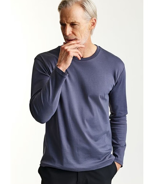 1 piu 1 uguale 3(ウノピゥウノウグァーレトレ)の「L/S CREW-NECK(Tシャツ/カットソー・メンズ・ブラック/グレー/キナリ/ホワイト・LARGE)」の13枚目の写真