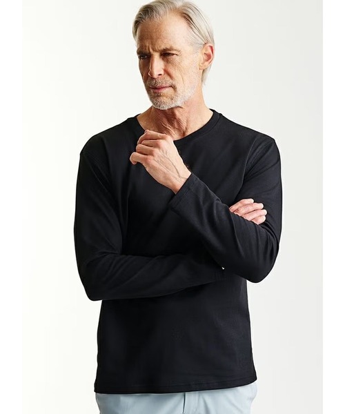 1 piu 1 uguale 3(ウノピゥウノウグァーレトレ)の「L/S CREW-NECK(Tシャツ/カットソー・メンズ・ブラック/グレー/キナリ/ホワイト・LARGE)」の17枚目の写真