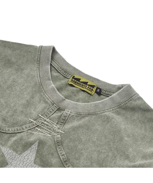 GARMENTS FAB(ガーメンツファブ)の「Washed Star Binding Tee (KHAKI)(Tシャツ/カットソー・レディース・その他・LARGE/MEDIUM)」の3枚目の写真