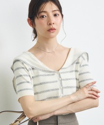 krahe（クレーエ）の「セーラーカラー半袖サマーニット（ニット/セーター）」