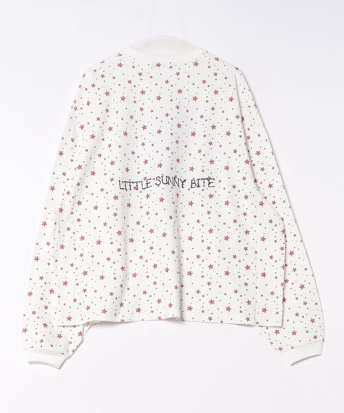 Little sunny bite（リトルサニーバイト）の「littlesunnybite/リトルサニーバイト/hello kitty x little sunny bite star print long tee（Tシャツ/カットソー・レディース・ブラック/ホワイト/ピンク・M/S）」の4枚目の写真