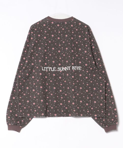 Little sunny bite（リトルサニーバイト）の「littlesunnybite/リトルサニーバイト/hello kitty x little sunny bite star print long tee（Tシャツ/カットソー・レディース・ブラック/ホワイト/ピンク・M/S）」の5枚目の写真