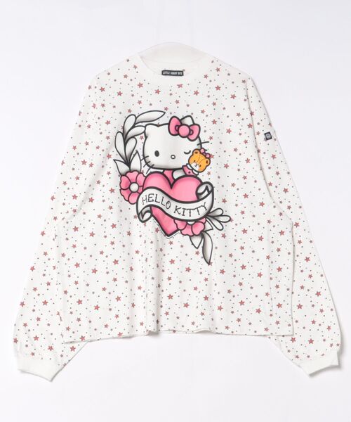 Little sunny bite（リトルサニーバイト）の「littlesunnybite/リトルサニーバイト/hello kitty x little sunny bite star print long tee（Tシャツ/カットソー・レディース・ブラック/ホワイト/ピンク・M/S）」の16枚目の写真