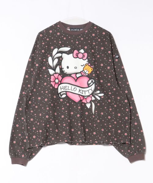 Little sunny bite（リトルサニーバイト）の「littlesunnybite/リトルサニーバイト/hello kitty x little sunny bite star print long tee（Tシャツ/カットソー・レディース・ブラック/ホワイト/ピンク・M/S）」の17枚目の写真