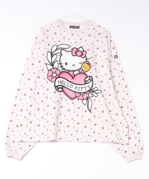 Little sunny bite（リトルサニーバイト）の「littlesunnybite/リトルサニーバイト/hello kitty x little sunny bite star print long tee（Tシャツ/カットソー・レディース・ブラック/ホワイト/ピンク・M/S）」の18枚目の写真