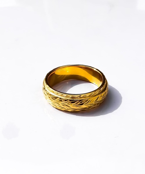 IRIEBEACH(アイリービーチ)の「double maile ring/【ハワイアンジュエリー】【サージカルステンレス】【金属アレルギー対応】【IRIEBEACH / アイリービーチ】つけっぱなしOK(リング・レディース・ゴールド/ピンク/シルバー・7号/9号/13号/15号/19号/21号/11号/17号)」の5枚目の写真