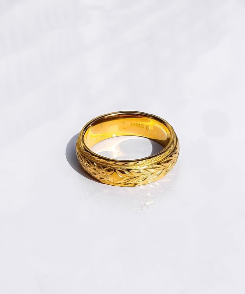 IRIEBEACH(アイリービーチ)の「double maile ring/【ハワイアンジュエリー】【サージカルステンレス】【金属アレルギー対応】【IRIEBEACH / アイリービーチ】つけっぱなしOK(リング・レディース・ゴールド/ピンク/シルバー・7号/9号/13号/15号/19号/21号/11号/17号)」の4枚目の写真