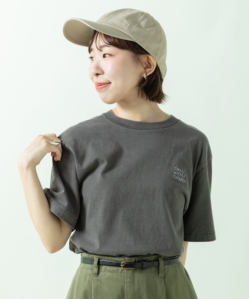 PAR ICI(パーリッシィ)の「日曜日はアイスの日 プリントTシャツ(Tシャツ/カットソー・レディース・グリーン/チャコールグレー/アイボリー・FREE)」の2枚目の写真
