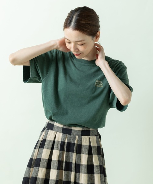 PAR ICI(パーリッシィ)の「日曜日はアイスの日 プリントTシャツ(Tシャツ/カットソー・レディース・グリーン/チャコールグレー/アイボリー・FREE)」の5枚目の写真